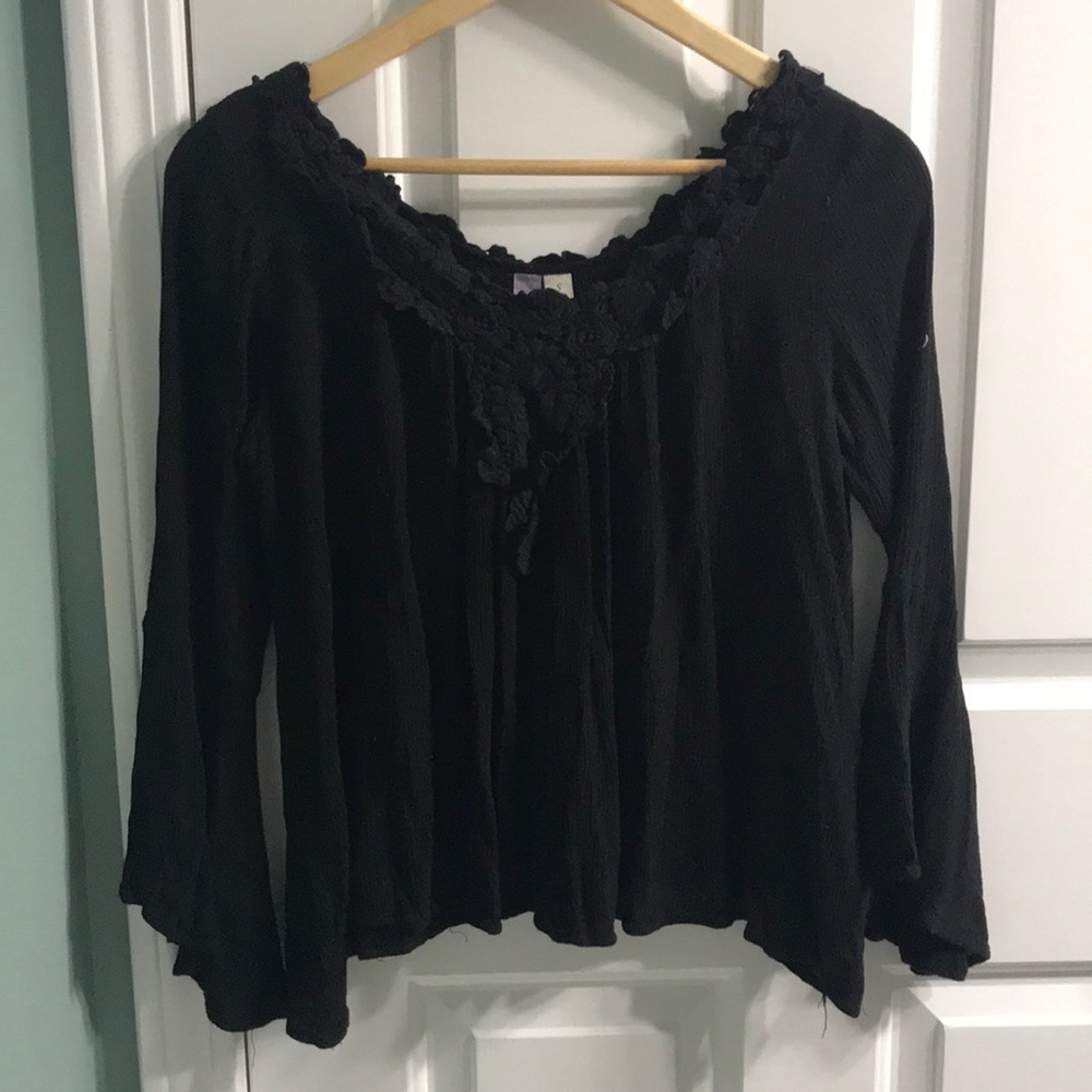 Crochet Neckline Top